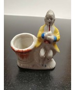Vintage 3 Inch tall had painted horn player wth planter - Made in Occupi... - £7.29 GBP