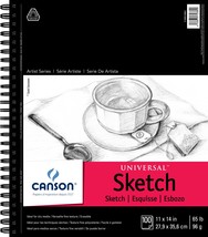 Canson Universal Spiral Sketch Book 11&quot;X14&quot;-100 Sheets - $26.29