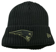 New England Patriots Salute to Service NFL Knit Ribbed Cuffed Beanie Winter Hat - £21.22 GBP
