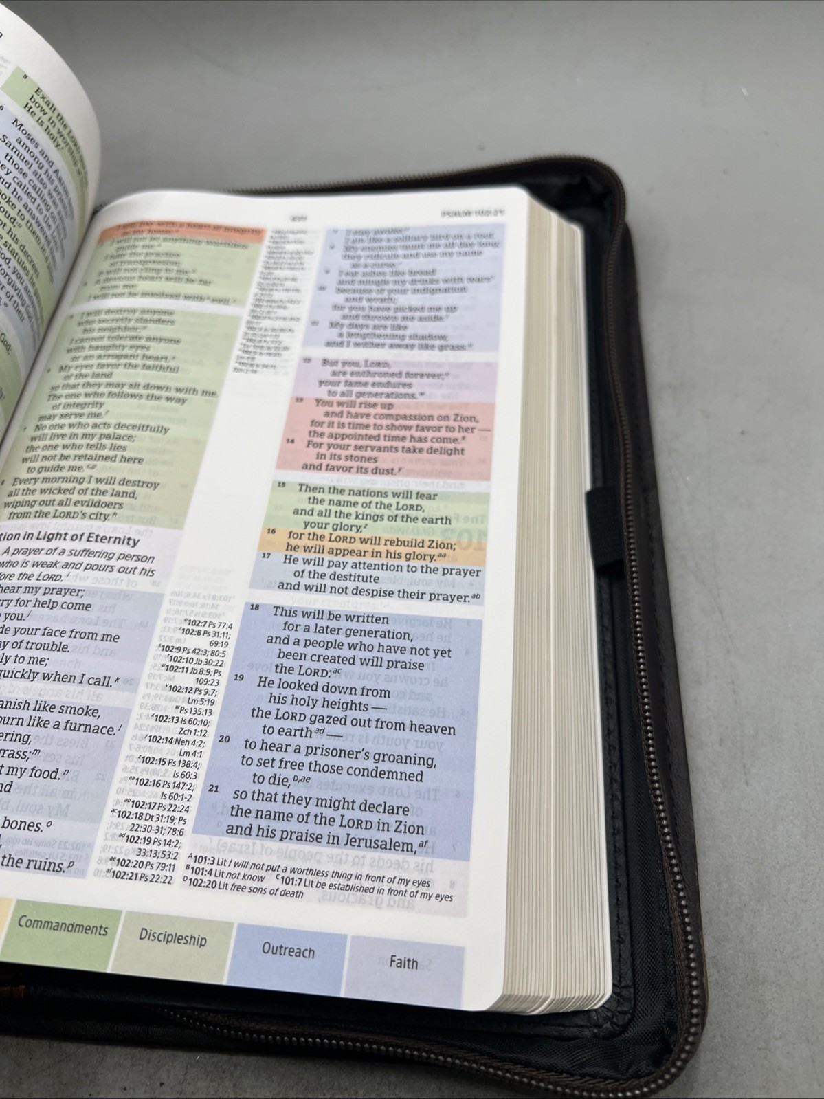 CSB Rainbow Study Bible,Black/Tan LeatherTouch, - CSB Bibles by Holman With Case Item image 15