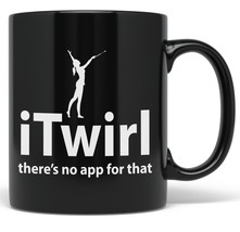 PixiDoodle iTwirl Funny Rhythmic Twirling Gymnastics Coffee Mug (11 oz, Black) - $25.91+