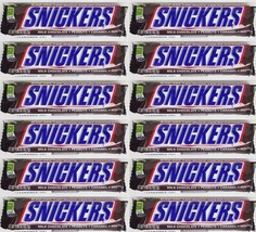 12 SNICKERS BARS CHOCOLATE PEANUTS EXP 2026/01 - $490.98 MXN