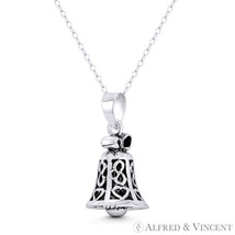 Guardian Bell Infinity 8 Symbol &amp; Heart Love Charm .925 Sterling Silver Pendant - £20.01 GBP+