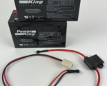 2 x Power King 12V 7AH SLA Battery PK1270 12V7AHF1 + Wire Harness Razor ... - $59.39