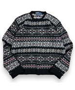 Vintage 90s POLO RALPH LAUREN Nordic Fair Isle Sweater Men&#39;s XL Lambswool - £70.05 GBP