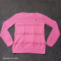 PUMA Sweater Women Medium Pink Wolf Creek Boat Neck Long Sleeve - $11.47