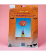 Halloween Hot Air Balloon Decoration Pumpkin Hanging 54&quot; Hugs n Hisses W... - £27.48 GBP