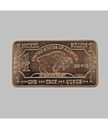 1 TROY OUNCE/OZ .999 Pure Metal Buffalo Nickel Bar Gold Silver American ... - £9.07 GBP