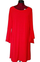 INC International Concepts Sheath Dress Red Pullover Size XL Bell Sleeve... - £40.04 GBP