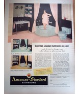 American Standard Bathrooms Magazine Advertising Print Ad Art Late 1940s - $8.21 CAD