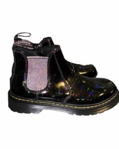 Dr. Martens Doc 2976 Sparkle Chelsea Boots Girls Size 4 Purple Pull On - £38.68 GBP