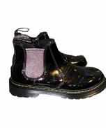 Dr. Martens Doc 2976 Sparkle Chelsea Boots Girls Size 4 Purple Pull On - £38.56 GBP