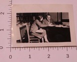 Vintage photo of a man and woman hard at work in an office setting BI1 - £3.14 GBP
