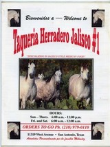 Taqueria Herradero Jalisco #1 Menu West Avenue San Antonio Texas Horses ... - £14.21 GBP