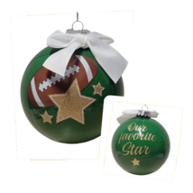 Personalized Christmas Tree Football Ornament Our Favorite Star Holiday ... - £7.90 GBP