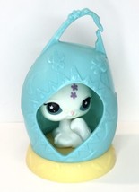 McDonald&#39;s Littlest Pet Shop LPS Cat in Cage-2009 Aqua Yellow White - £4.48 GBP