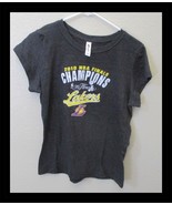 Girls Youth Size XL Gray 2010 NBA Finals Chamipns Lakers Tee Top - $20.46 CAD