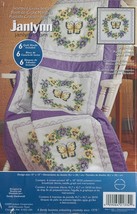 Janlynn Stamped Cross Stitch Quilt Blocks 18X18 6/Pkg-Pansy Wreath (Pack... - $807.35 MXN