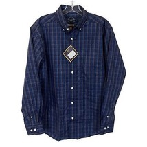 NWT Mens Size Medium Bills Khakis Blue Plaid Classic Button Front Sport Shirt - £40.06 GBP