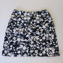 Tape Measure D2ABMF93T Women’s Black/White Floral Stretch Skirt Size 14 Waist 30 image 11