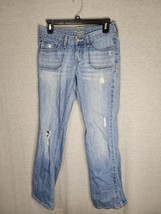 Women&#39;s Juniors Old Navy Straight Leg &quot;the DIVA&quot; Ripped Denim Jeans 4 - £7.73 GBP