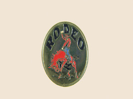 Rodeo Cowboy Lapel Pin Cap Hat - £6.12 GBP