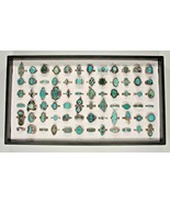 Navajo, Zuni &amp; Other Sterling Silver Turquoise, Coral, Malekite Ring Col... - $65,636.74 MXN