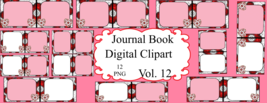 Journal Pages 12smp-Flower,Digital ClipArt,Dialy Journal,Scrapbook,Printable,PNG - £1.41 GBP