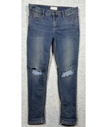 Free People Womens Distressed Skinny Jeans W 29 Medium Wash - $19.93