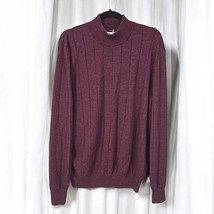 Joseph Abboud Sweater Men Extra Large Red Merino Wool Pullover Mock Neck... - $19.62