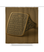 Romans 8:8 Inspirational Bible Verse Shower Curtain – Christian Home Déc... - $45.00