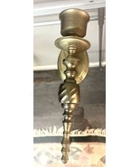 Vintage Brass Candle Holder Twisted Sconce Farm House Chic MCM Mediterra... - $794.99 MXN