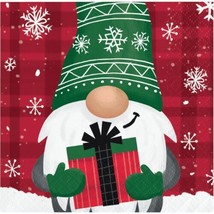 Holiday Gnomes 16 Ct Beverage Cocktail Napkins Christmas - $4.17