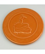 Fiestaware Trivet Dancing Lady Hot Plate 6 Inch Orange Retired Ceramic M... - $17.41