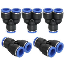 5 PCS, 12mm OD,  Push In Pneumatic Quick Connect Fittings, Equal Y Union - $17.42