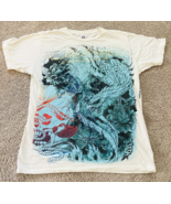Vintage Ed Hardy Christian Audigier White Blue Skull Large Graphic Y2K T... - €43,08 EUR