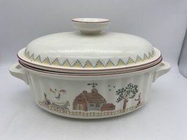 Villeroy &amp; Boch American Sampler Vegetable Tureen Casserole Dish 1981 Lidded - £98.46 GBP