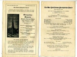 1910 -1920&#39;s Washington DC Church Bulletins Booklets and Brochures  - £59.25 GBP