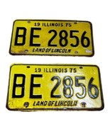 Vintage Pair Set 2 1975 Illinois Collectible License Plate Original Tags... - £25.87 GBP