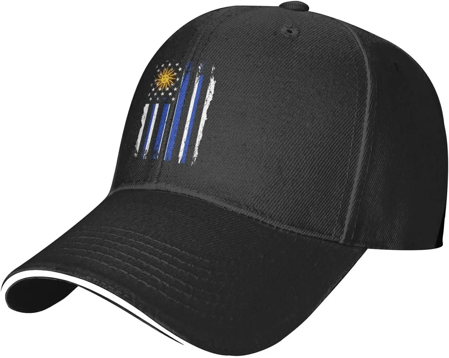 USA American Flag and Uruguay Flag Premium Adjustable Baseball Cap for Men and - £14.24 GBP
