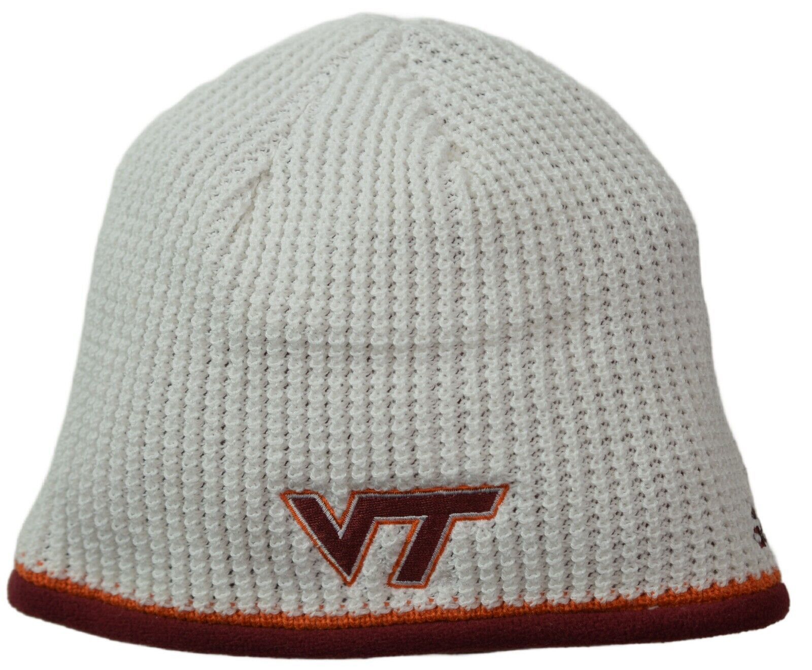 Virginia Tech Hokies Adidas NCAA Fleece Lined Waffle Knit Beanie Winter Hat