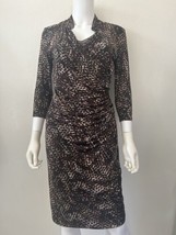 Max Mara Dress Faux Wrap Stretchy Viscose Animal Print Size 44 (US 10) - £147.36 GBP