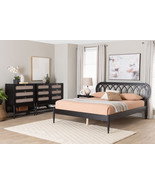 Chaise Art Deco Black Wood Queen 4Pc Bedroom Set - $2,033.51 CAD
