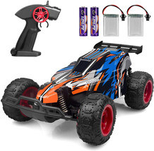 Remote Control Car, 2.4 GHZ High Speed Racing Car with 4 Batteries, Blue - £14.45 GBP