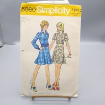 Vintage Sewing PATTERN Simplicity 5960, Misses 1973 Short Two Piece Dress - £13.64 GBP