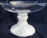 NEW VGnewtrend Collection Italian Large Centerpiece Vase White Base Clea... - $445.50