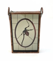 VTG Artisan SEAGLASS Copper Stained Glass Rose Dollhouse Miniature 1:12 - £31.97 GBP
