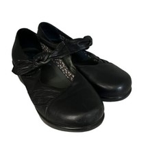 Dansko Womens Mary Jane Shoes Ainsley Black Leather Knot Sz 38 / 7.5-8 Us - £27.85 GBP