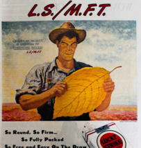 1947 Lucky Strike Cigarettes Advertisement Vintage Tobacco Leaf Farmer D... - $30.79 CAD