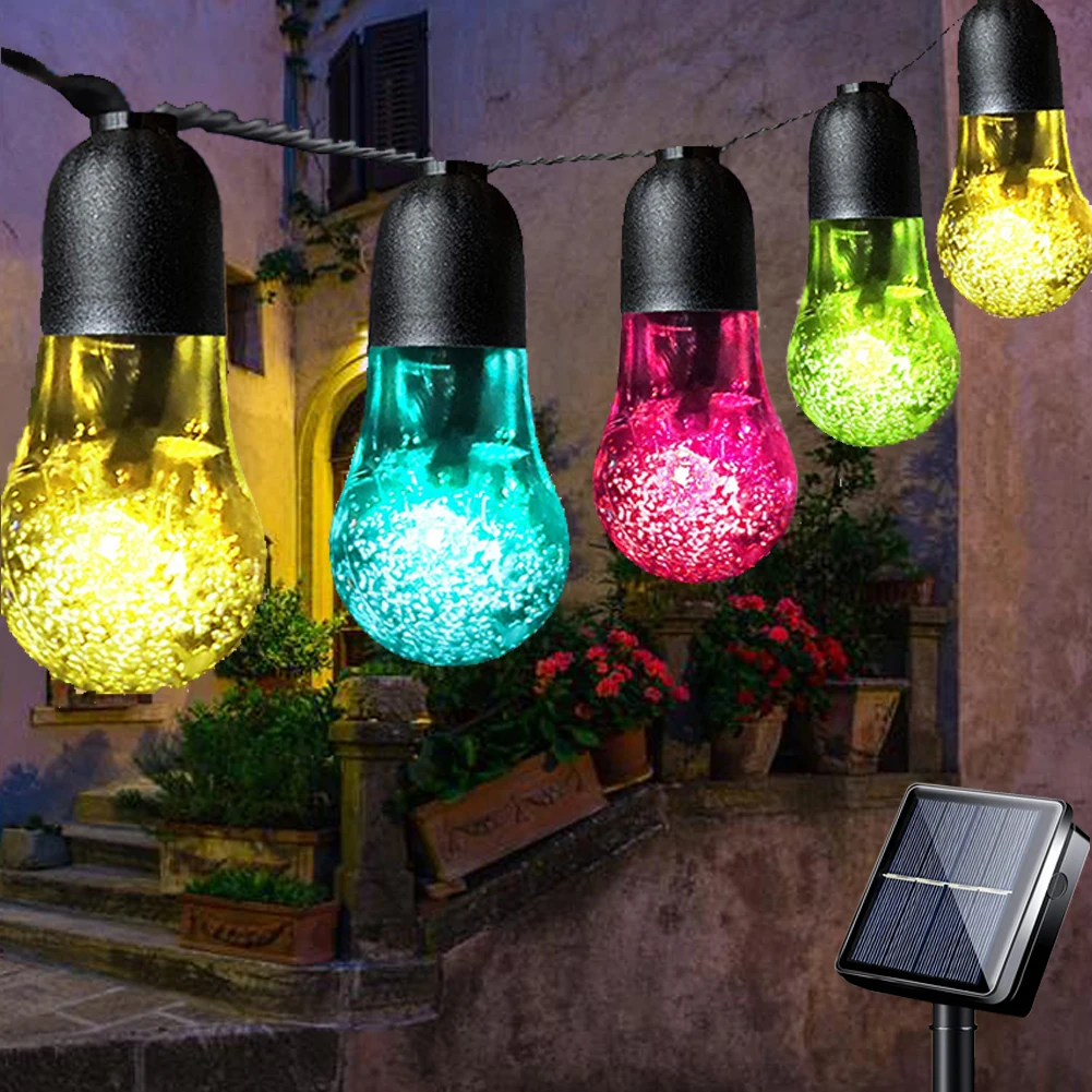 Solar String Lights Outdoor, 30 LEDs Waterproof Solar Bubble Globe Light... - £199.34 GBP